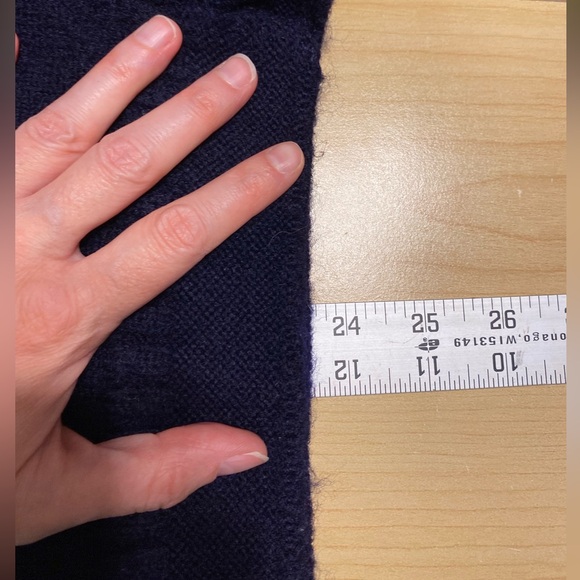 90s Fisherman Guernsey Knit Wool Sweater Channel Jumper Vintage BRITAIN Purple M - Picture 10 of 10